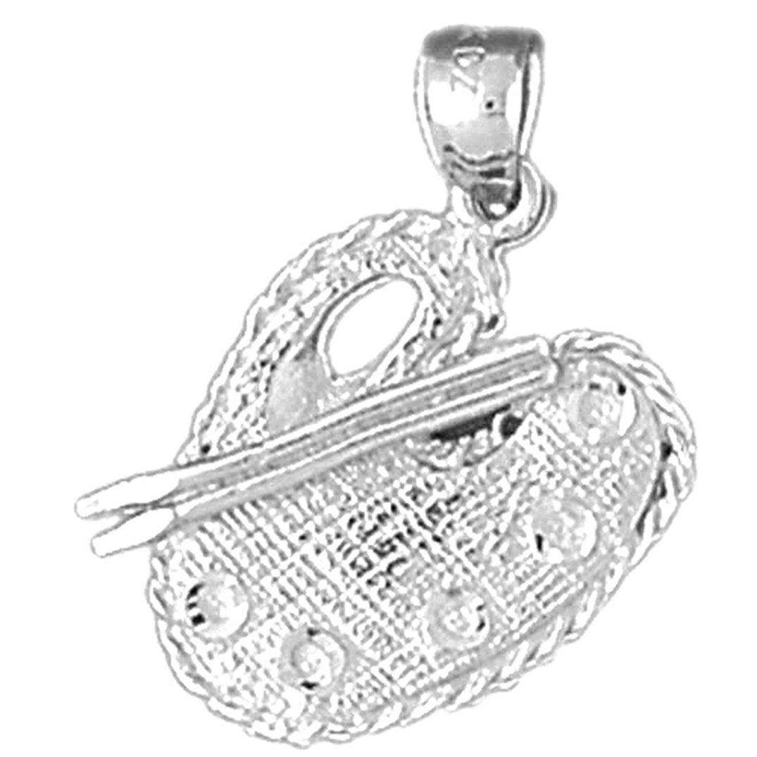 Sterling Silver Painters Pallete Pendant