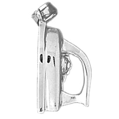 Sterling Silver 3D Iron Pendant