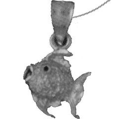 Sterling Silver Tropical Angelfish Pendant (Rhodium or Yellow Gold-plated)