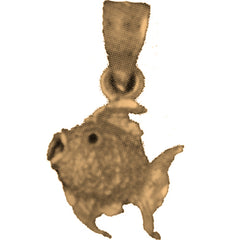 Yellow Gold-plated Silver Tropical Angelfish Pendant