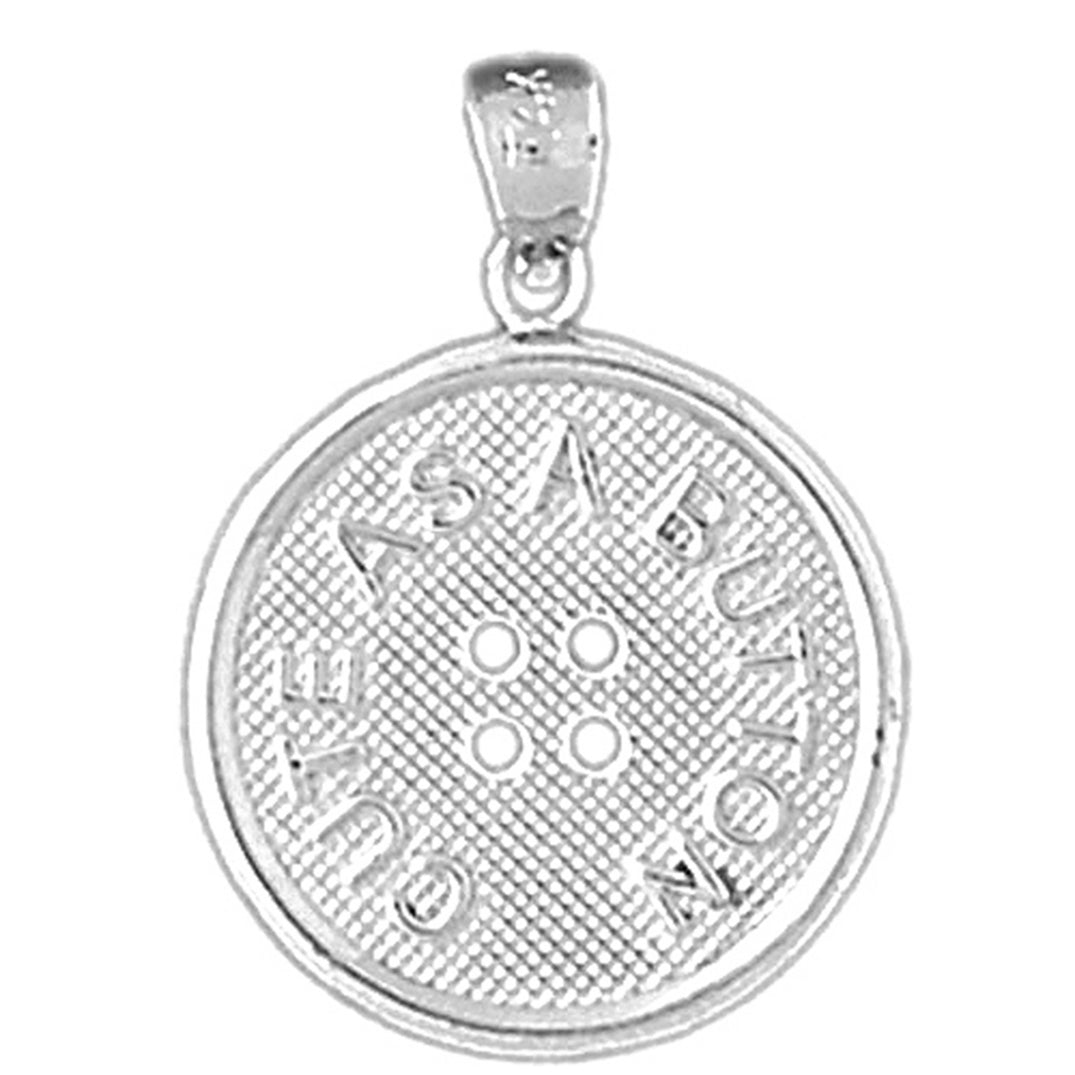 Sterling Silver "Cute As A Button" Button Pendant