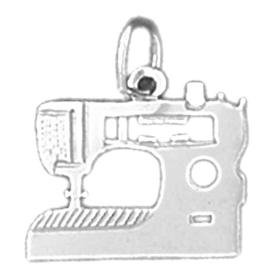 Sterling Silver Sewing Machine Pendant