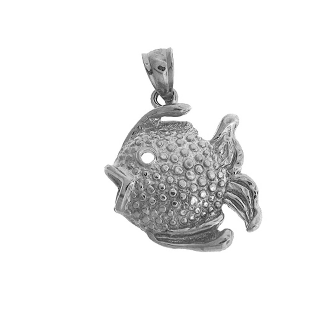 Sterling Silver Tropical Angelfish Pendant