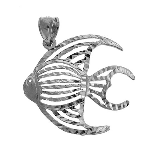 Sterling Silver Tropical Angelfish Pendant