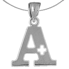 Sterling Silver A+ Pendant (Rhodium or Yellow Gold-plated)