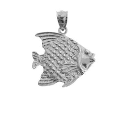 Sterling Silver Tropical Angelfish Pendant