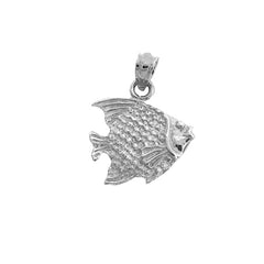 Sterling Silver Tropical Angelfish Pendant