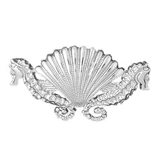 Sterling Silver Seahorse And Shell Pendant