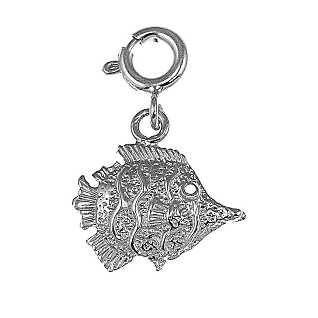 Sterling Silver Tropical Angelfish Pendant