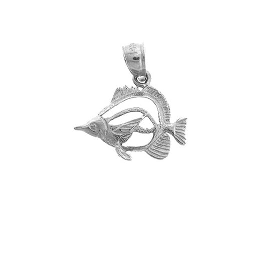 Sterling Silver Tropical Angelfish Pendant