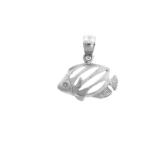 Sterling Silver Tropical Angelfish Pendant