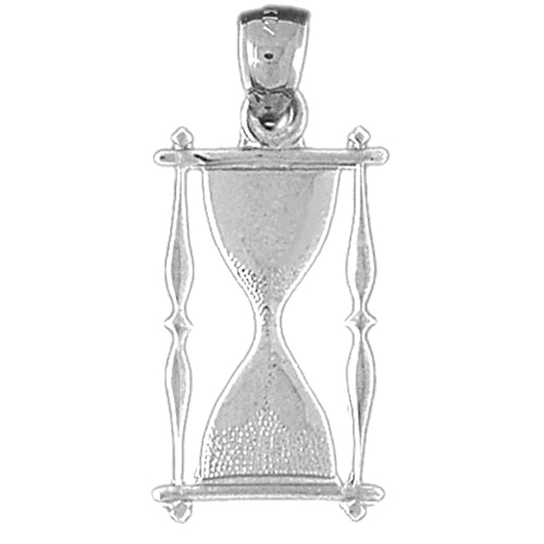 Sterling Silver Hour Glass Pendant