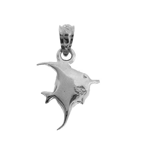 Sterling Silver Tropical Angelfish Pendant