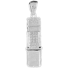 Sterling Silver Moveable Cellular Phone Pendant