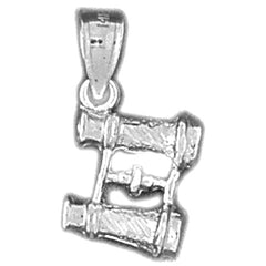 Sterling Silver 3D Binoculars Pendant