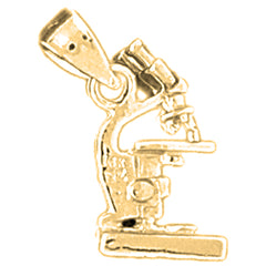Yellow Gold-plated Silver 3D Binoculars Pendant