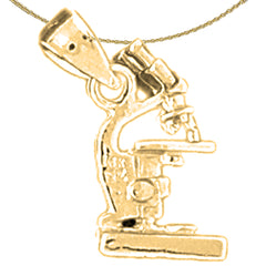 Sterling Silver 3D Binoculars Pendant (Rhodium or Yellow Gold-plated)