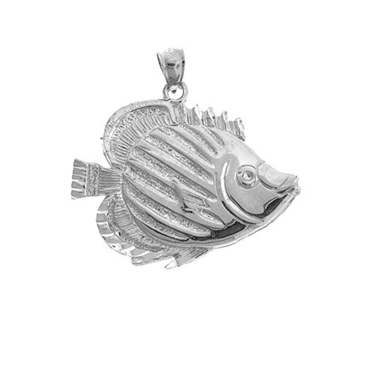 Sterling Silver Tropical Angelfish Pendant
