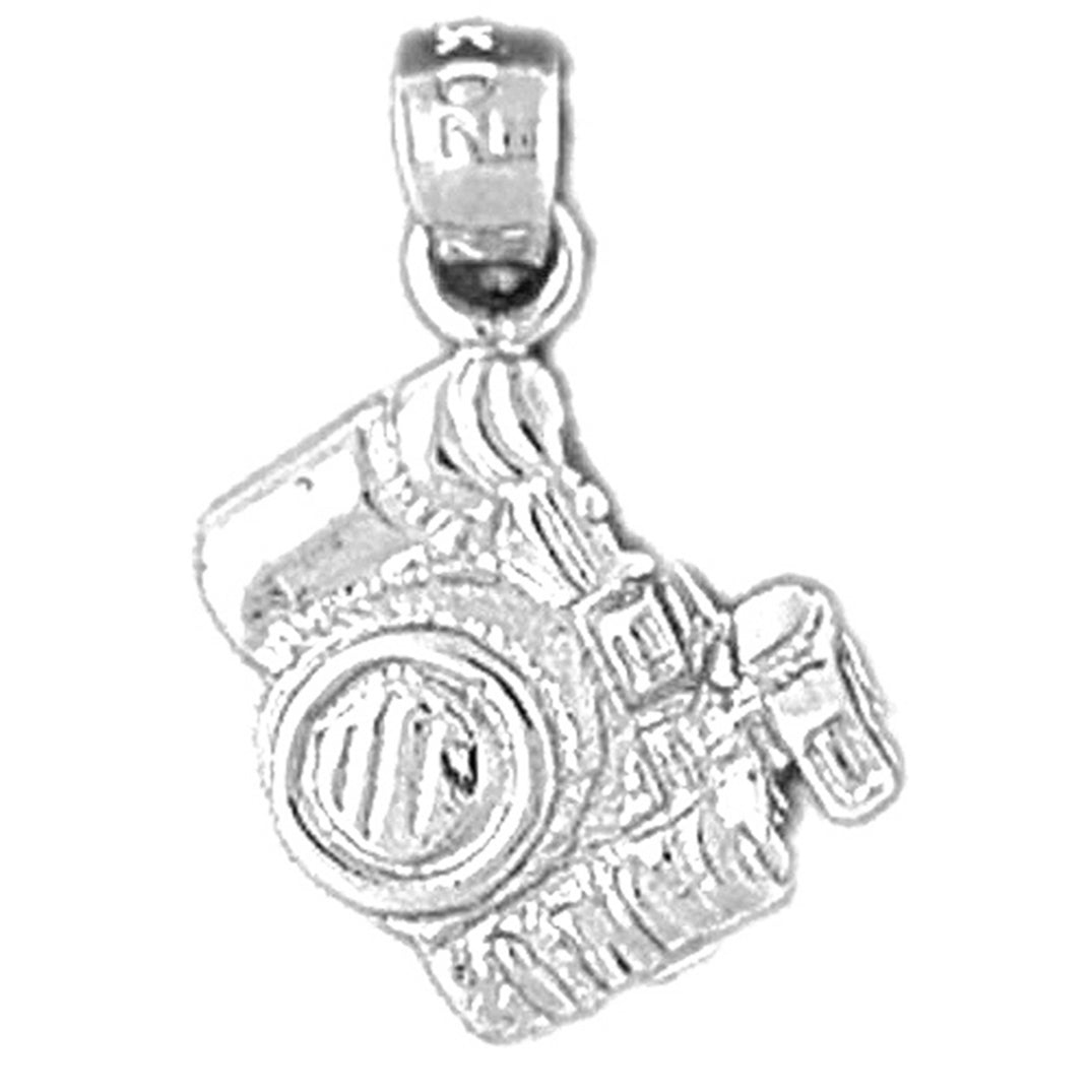 Sterling Silver 3D Camera Pendant