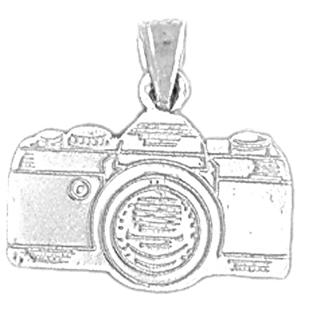 Sterling Silver 3D Camera Pendant