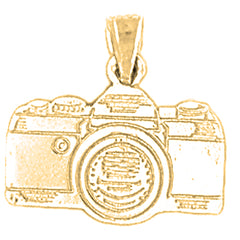 Yellow Gold-plated Silver 3D Camera Pendant