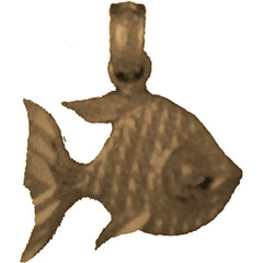 Yellow Gold-plated Silver Tropical Angelfish Pendant