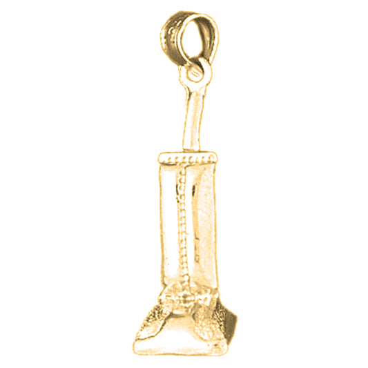 Yellow Gold-plated Silver 3D Vacuum Pendant