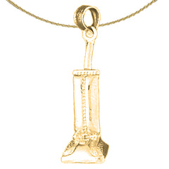 Sterling Silver 3D Vacuum Pendant (Rhodium or Yellow Gold-plated)