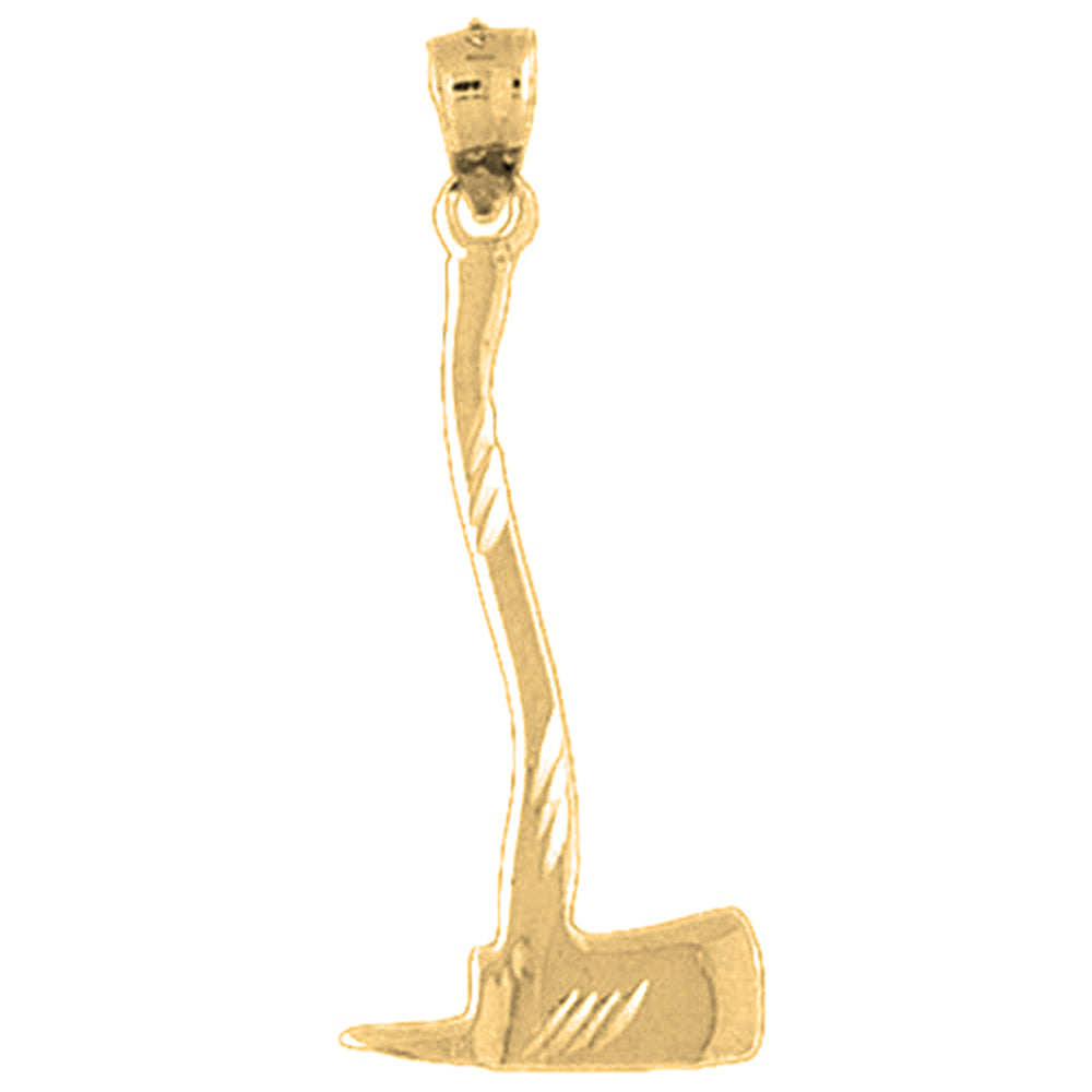 Yellow Gold-plated Silver Ax Pendant