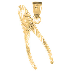 Yellow Gold-plated Silver Plier Pendant