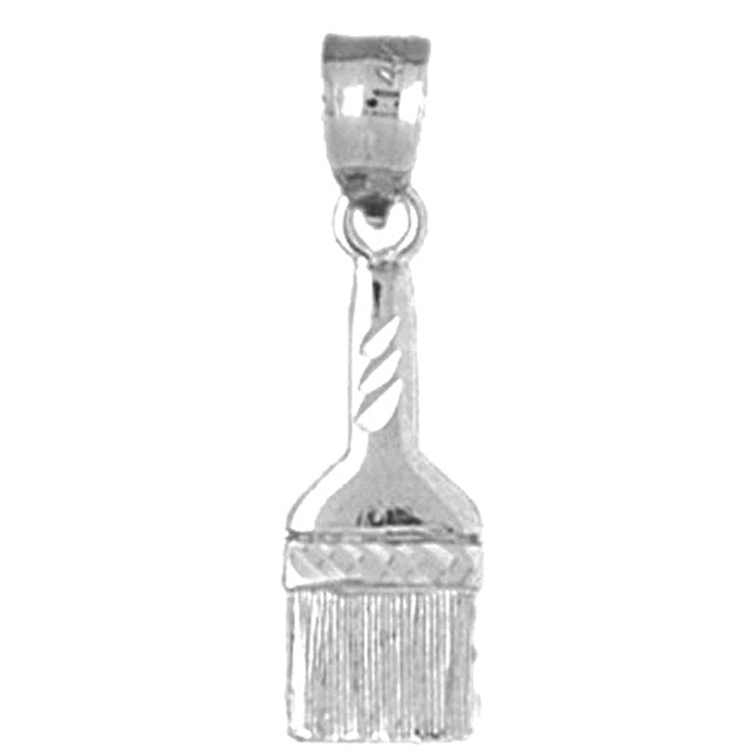 Sterling Silver Paint Brush Pendant
