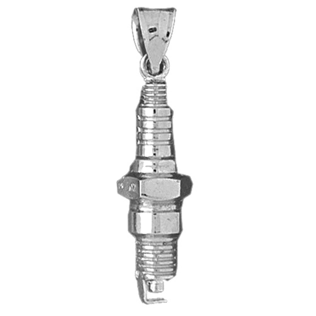 Sterling Silver Spark Plug Pendant