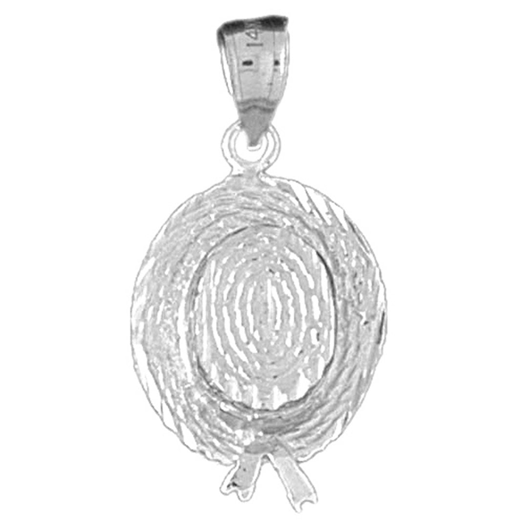 Sterling Silver 3D Hat Pendant