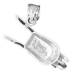 Sterling Silver 3D Wheel Barrel Pendant