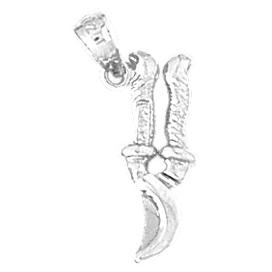 Sterling Silver 3D Snipping Tool Pendant