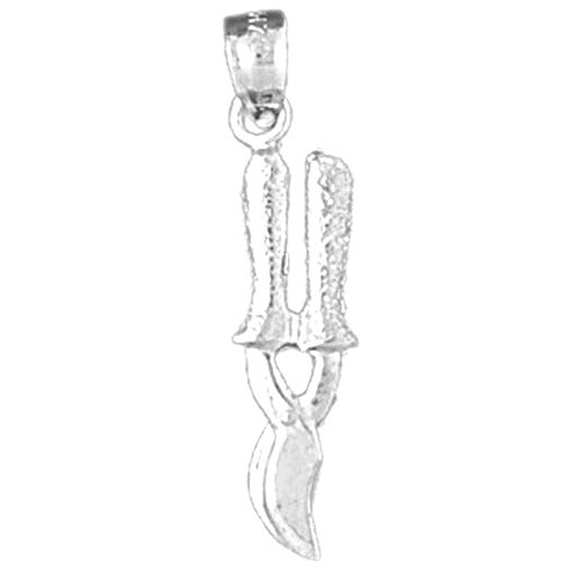 Sterling Silver 3D Snipping Tool Pendant