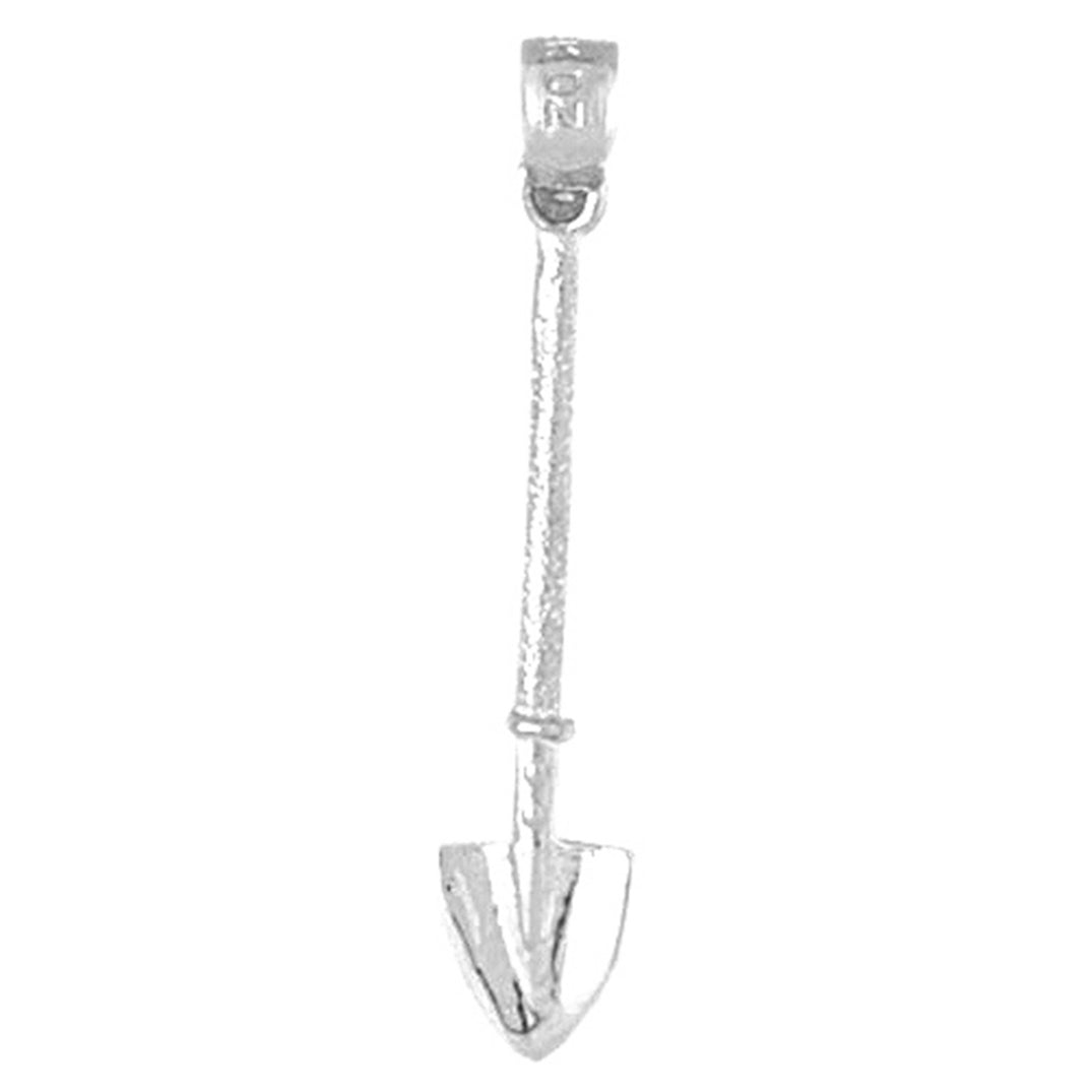 Sterling Silver 3D Shovel Pendant