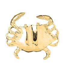 Yellow Gold-plated Silver Crab Pendant