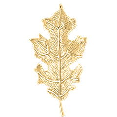 Yellow Gold-plated Silver Leaf Pendant