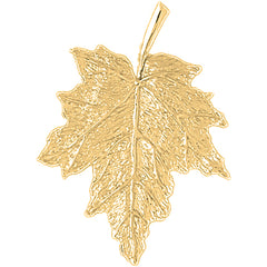Yellow Gold-plated Silver Maple Leaf Pendant