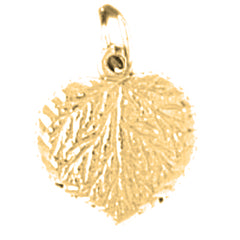Yellow Gold-plated Silver Leaf Pendant