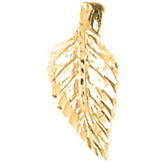 Yellow Gold-plated Silver Leaf Pendant