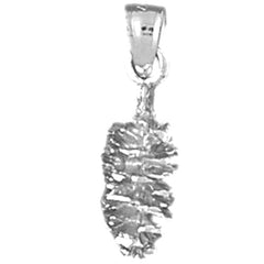 Sterling Silver 3D Pine Cone Pendant