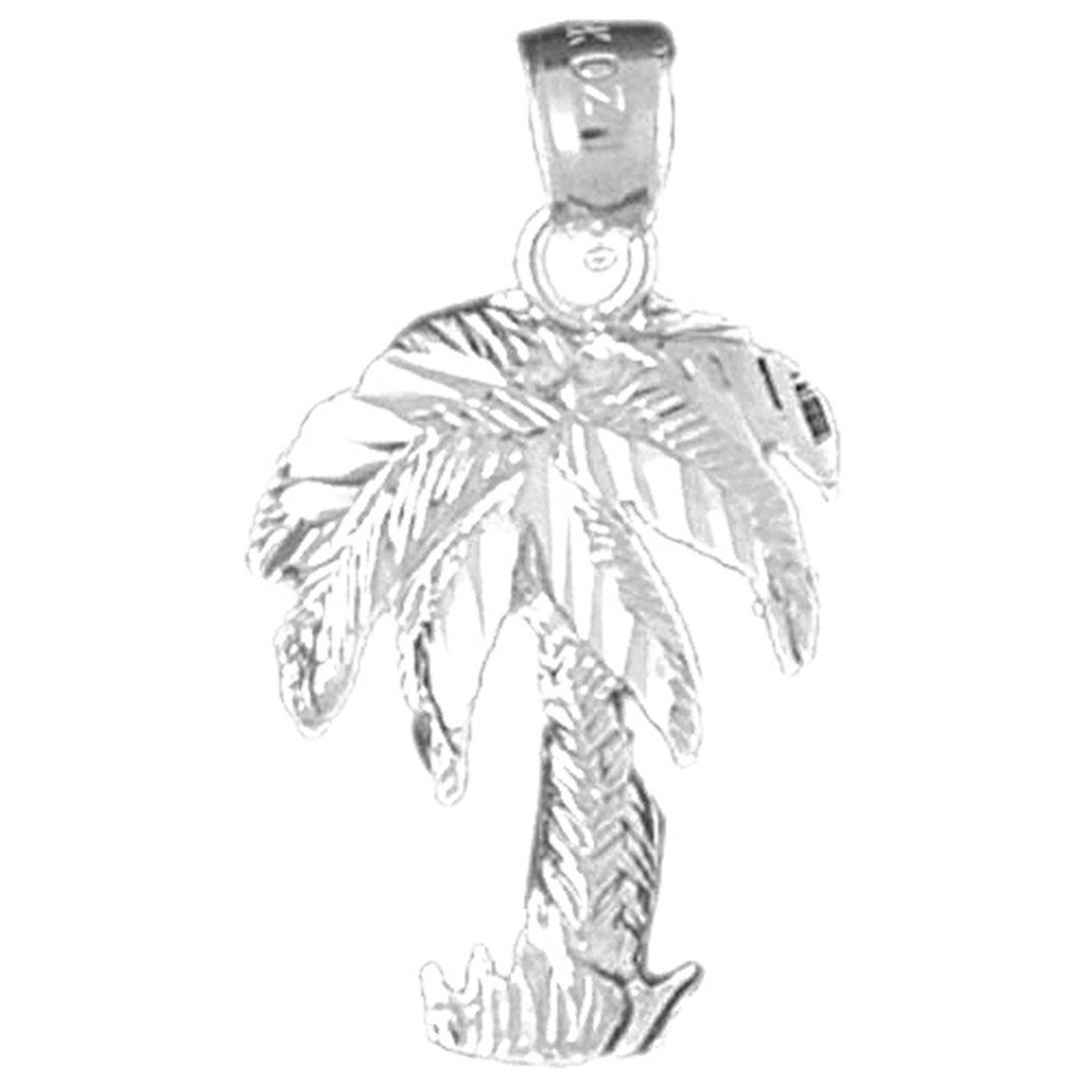 Sterling Silver Palm Tree Pendant