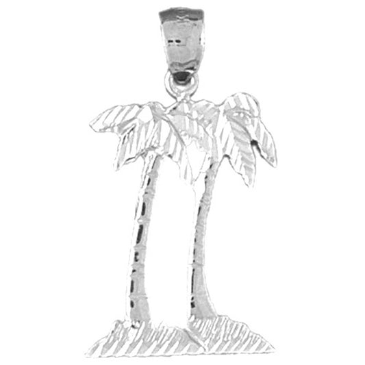 Sterling Silver Palm Trees Pendant