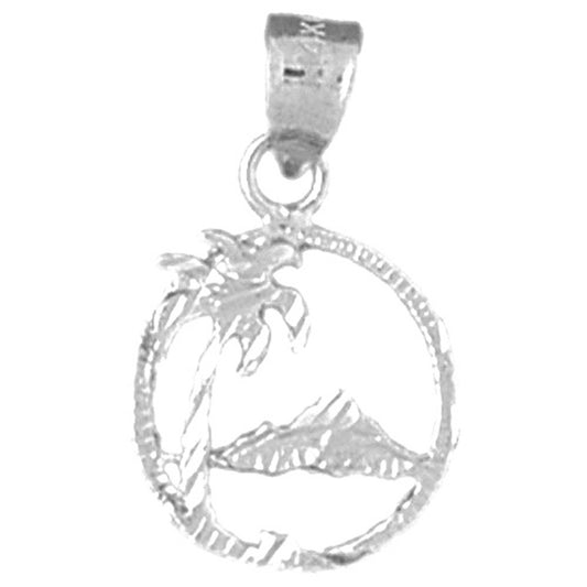 Sterling Silver Palm Tree Pendant