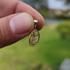 Colgante de palmera de plata de ley (bañado en rodio o oro amarillo)