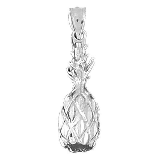 Sterling Silver 3D Pineapple Pendant