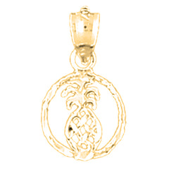 Yellow Gold-plated Silver Pineapple Pendant