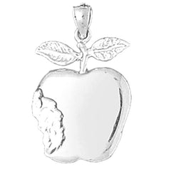 Sterling Silver Apple Pendant